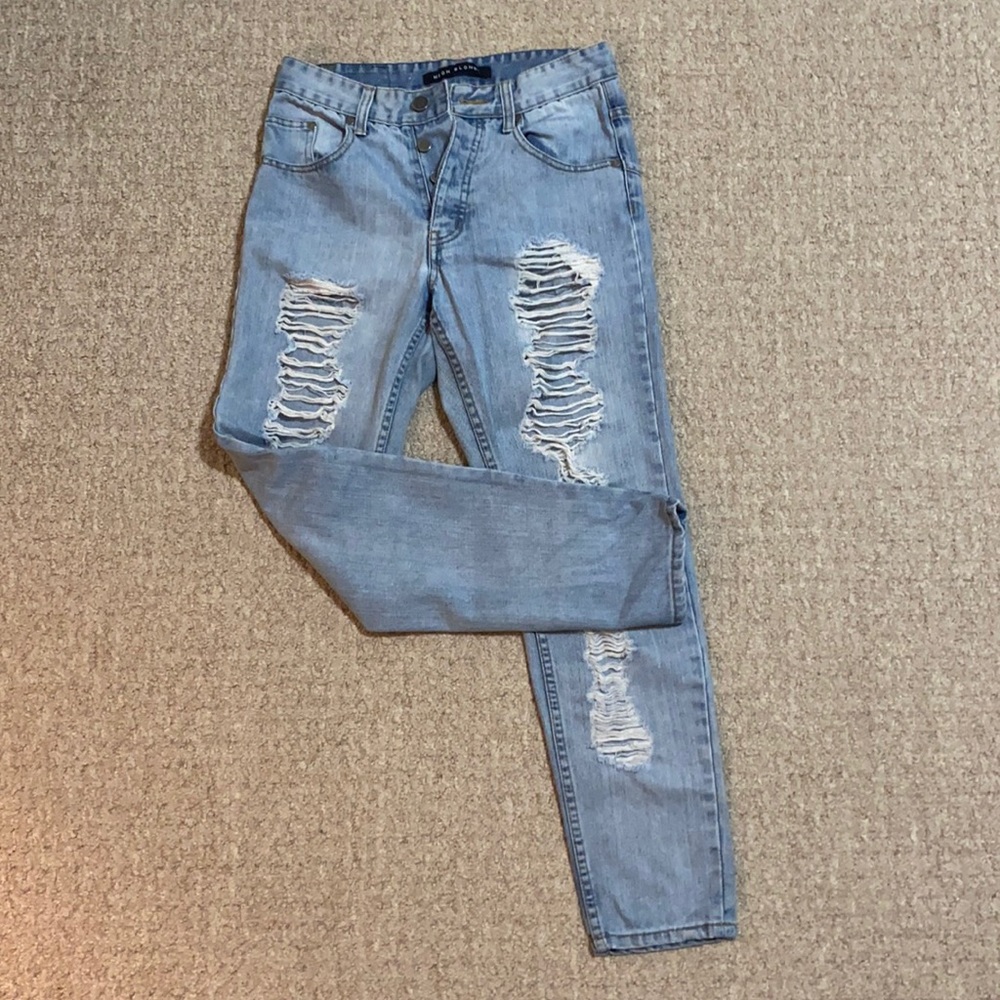 Neon blonde jeans